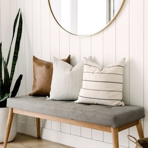 Pillow cover, Brown Faux Leather