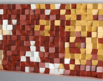 Wood wall sculpture,  Reclaimed Wood mosaic Geometric art, Woodburning Wood wall Art, Wood wall art , Rustic Wood wall Art