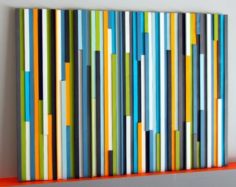 Wood Wall Art 30x40, Reclaimed Wood Art Sculpture, Modern Wall Art/Abstract, Reclaimed Wood wall Art, Geometric art, Wood wall sculpture