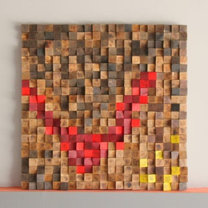 36 x 120 inch large Rustic Wood wall Art, Wood wall sculpture Abstract wood art, Woodburning Reclaimed Wood wall Art, Wood mosaic