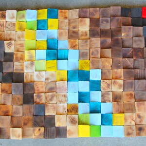 Wood wall art, Wood mosaic, 3D Wood wall Art, Wood Wall Art - Wooden Art Wall Sculpture, Rustic Wood wall Art, Reclaimed Wood wall Art