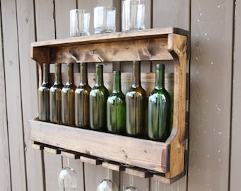 Housewarming Gift, Wine Rack, Wine Rack, Unique Wine Rack, Wedding Gift, Rustic Shelf, Wine Shelf, Wine, Wall Decor, Home Decor