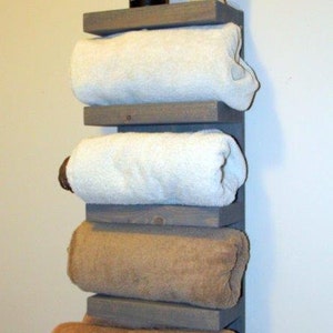 5 Tier Bath Storage, Everyday Towel Rack, Bathroom Towel Rack, Everyday Towel Rack, Floating Shelf, Hotel Style, Rustic bathroom towel rack