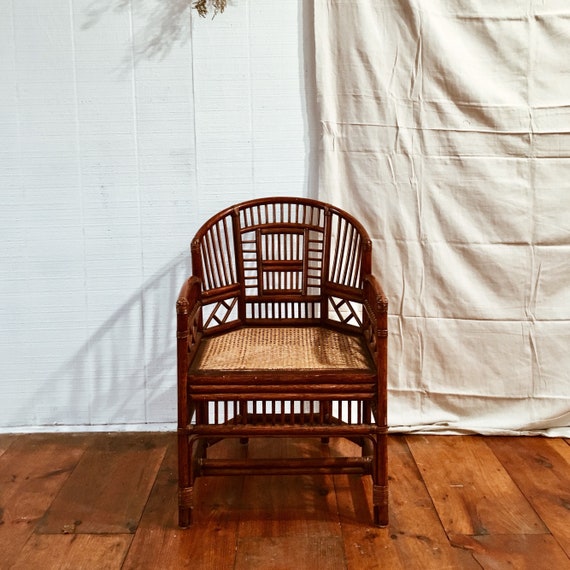 Sale Vintage Bamboo Brighton Style Chair Chinese Chippendale Etsy