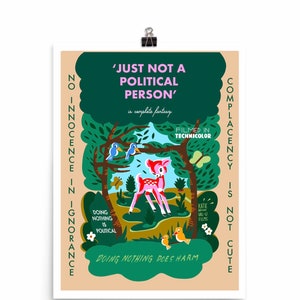 Gewoon geen politiek persoon - kunstprint