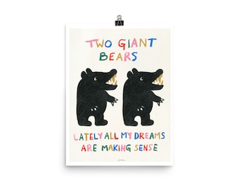 Two Giant Bears - art print