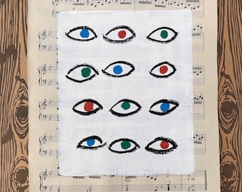 How Many Eyes Do We Have Really - original drawing