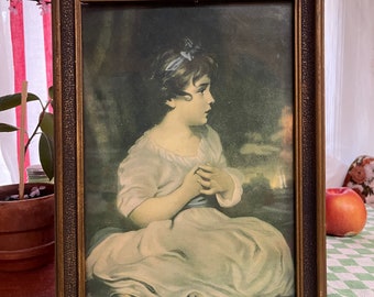 1925 Framed print of Sir Joshua Reynolds’ Age of Innocence