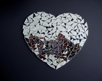 300 pcs Mosaic Silver Mirror Tiny (approx 5 mm) Triangular shaped pieces, 1.8 mm thick.