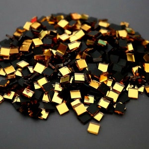 Mosaic 1000 pieces Gold Mirror Tiles (Approx 0.5 x 0.5 cm) 1.6 mm thick.