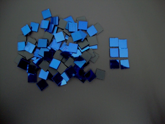 1.6 mm Off cuts Royal Blue Glass Mirror Art/&Craft, 500 pieces