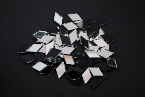 Mirror Mosaic Tiles Mirror Glass Tile 10x10mm or 5x5mm 30x30cm  Self-adhesive 