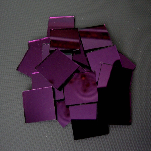Mosaic 100 pieces  Purple mirror approx 2 x 2 cm, 2 mm thick. Art & Craft