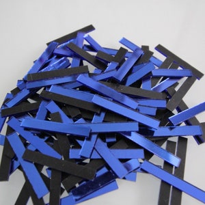 50 Pieces, Royal blue Glass Mirror Tiles, Size Approx: 60 x 5 mm, Thickness 1.6 mm, Art&Craft