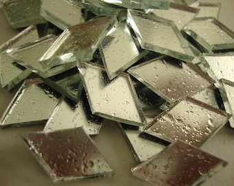 Mosaic Silver water effect mirror Diamond shaped approx 1 x 2 cm, 200 pieces