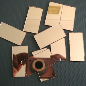 20 # Mosaic Rose Gold Mirror Glass strips, Art & Craft, 2 x 4 cm, 2 mm thick.