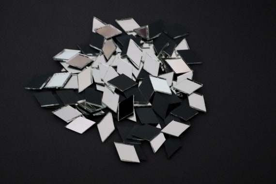 50 pieces 0.5 x 5 cm Gold Tiles Glass Mirror Art/&Craft 1mm Thickness