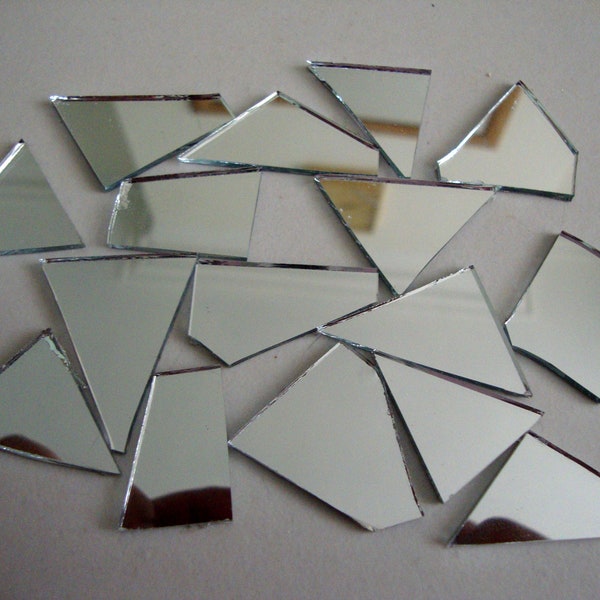 500 Pieces, Large Off cuts Silver Glass Mirror 2 mm Thick. Art&Craft,