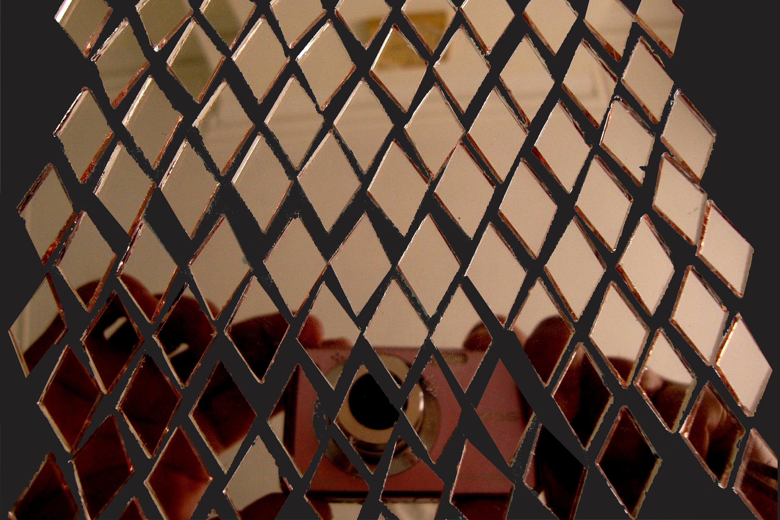 Mosaic Diamond Shaped Rose Gold mirror glass tiles 1x2 cm 2 Etsy