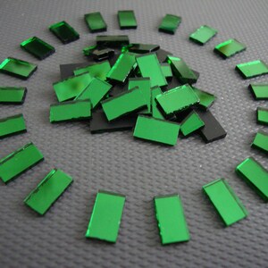 Mosaic Green Mirror, Tiles Approx 1 x 0.5 cm, 300 pcs