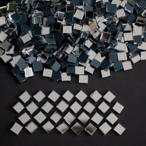 Mosaic Mirror Tiles Self Adhesive Silver Gold Rose Mirror Tiles for DIY  Disco Balls, Crafts, Home and Locker Decor 2 