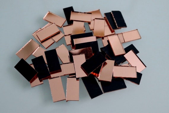 100 pieces 1.6 mm Offcuts Turquoise Glass Mirror Art/&Craft,