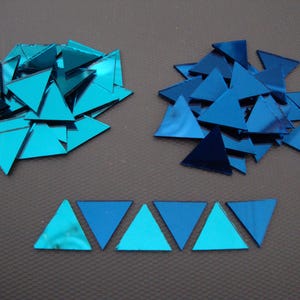 200 # Mosaic Royal blue & Turquoise mirror glass approx 2x2x2 cm, 1.6 mm thick.