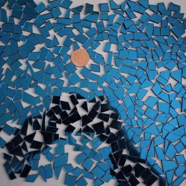 500 # Mosaic Off Cut TURQUOISE Mirror Glass, Art & Craft, 1.6 mm thick