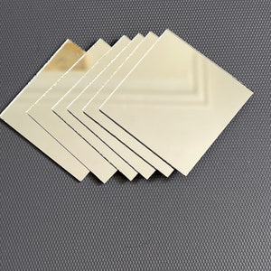 Mosaic Silver Mirror Tiles (Approx 6 x 6 cm) 1.8 mm thick, 20 pieces.