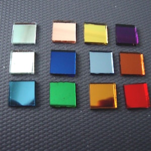 Mosaic 300 Pieces, Mixed Colors Glass Mirror 1 x 1 cm, 12 different colours, Art&Craft