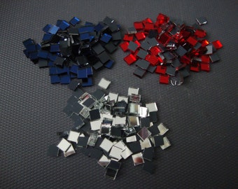 1000 pieces, Mosaic mix colour mirror Tiles (Approx 0.5 x 0.5 cm) 2 mm thick.