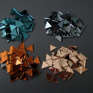 400 pieces, Mosaic mix color Mirror Tiles (Approx 1 x 1 x 1 cm) 1.8 mm thick. or you can chose any colors.