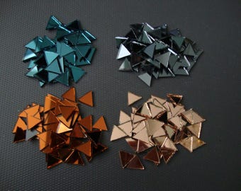 400 pieces, Mosaic mix color Mirror Tiles (Approx 1 x 1 x 1 cm) 1.8 mm thick. or you can chose any colors.