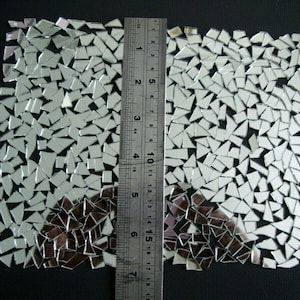 Broken mirrors, 1000 Pieces, SMALL Off cuts Silver Glass Mirror 2 mm Thick. Art&Craft,