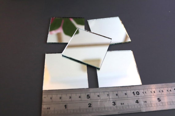 100 # Mosaic Red Mirror Tiles approx 5 x 5 mm.