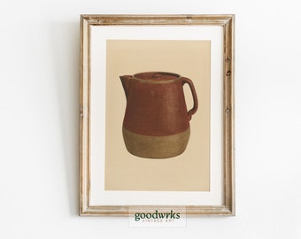 Vintage Kitchen Art | Vintage Painting | kitchen decor | Vintage Water Pitcher | Digital Prints | Vintage Farmhouse decor | FH3