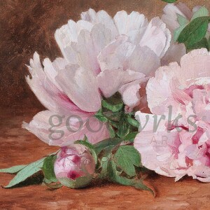 Soft Vintage Peony Art French country vintage art Digital Vintage Print Vintage Master Bedroom Art Botanical vintage wall art SL10 image 9