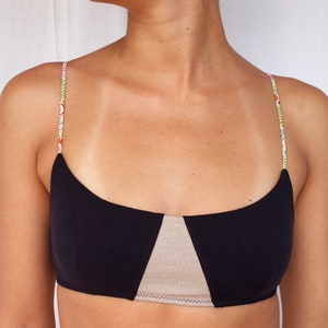 Organic Cotton Bralette, Floral straps Bralette (LIMITED EDITION), Underwear, Organic Cotton Bra