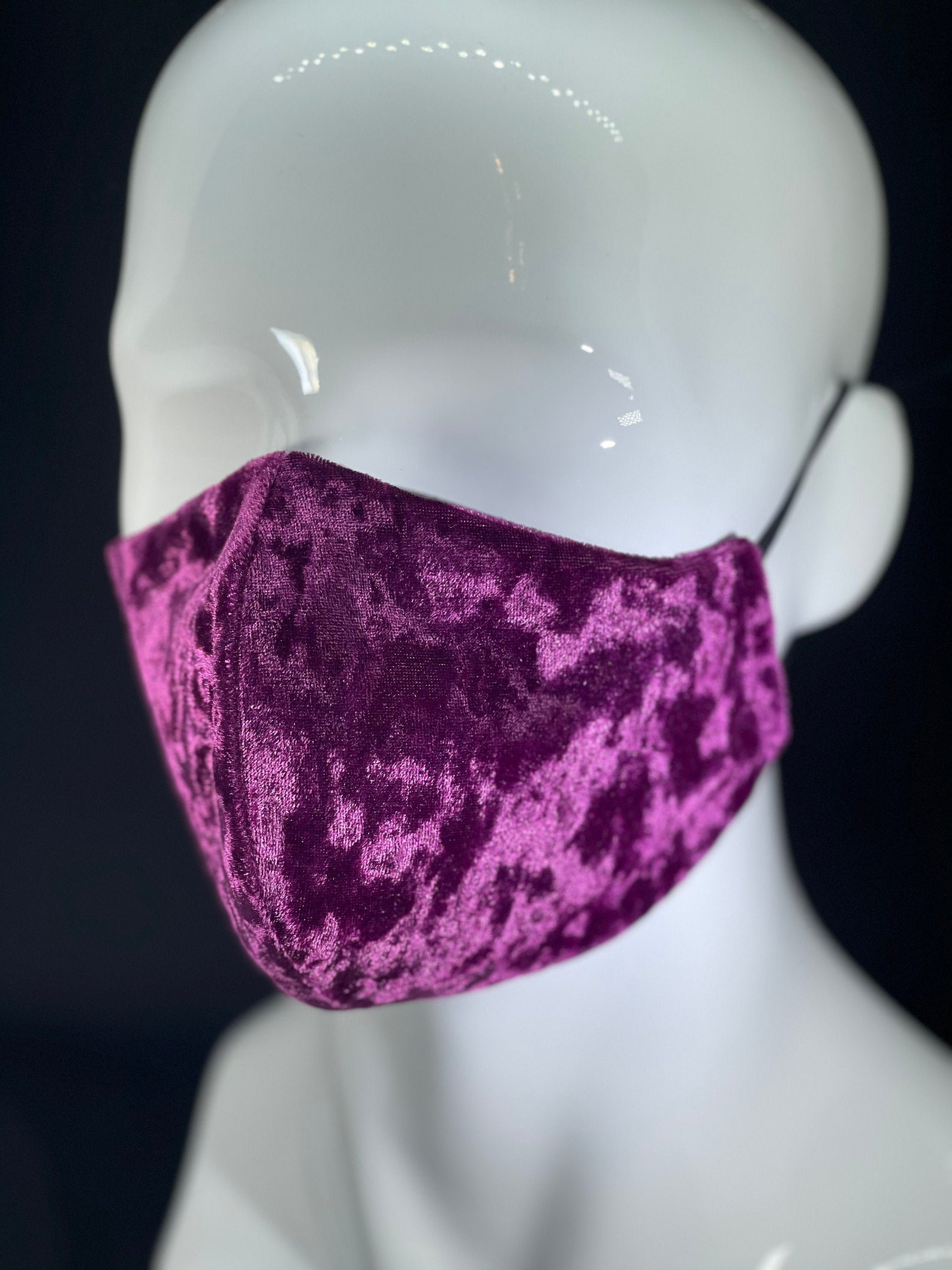 5 Sizes Crushed Velvet Face Mask Very Berry Etsy