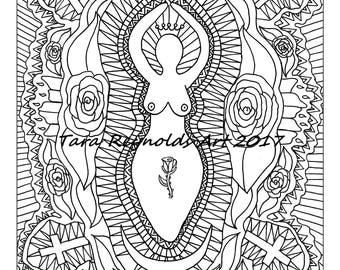 Goddess Art Coloring Pages For Adults Goddess Coloring Page Etsy Goddess Art Coloring Pages For Adults Goddess Coloring Page Etsy