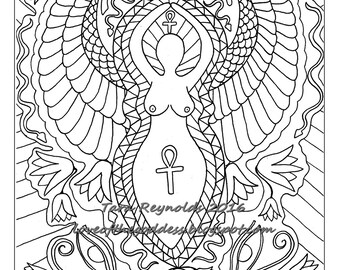 goddess coloring etsy
