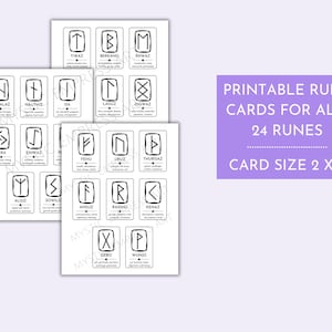Rune Cards Printable Runes Oracle Deck Printable Oracle Deck Divination ...