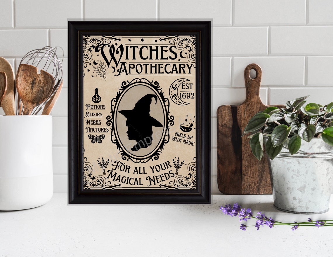 Witch Art Printable Witches Apothecary Art Print Pagan Art - Etsy