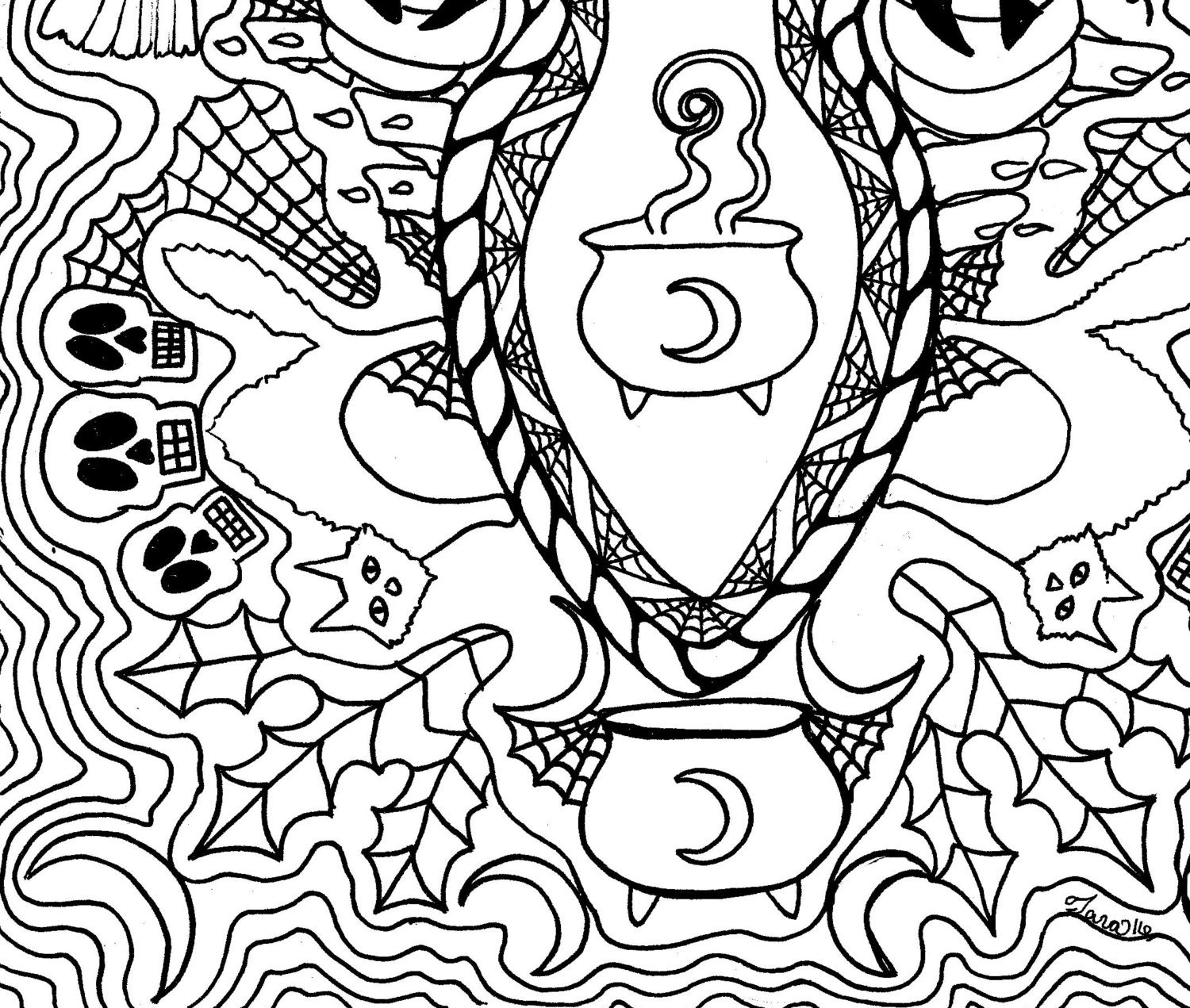 coloring page for adults samhain goddess