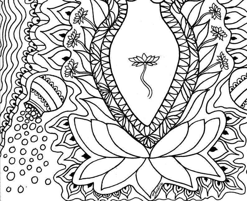 Download Goddess Lakshmi Art Mandala Art Coloring Page Coloring Book | Etsy