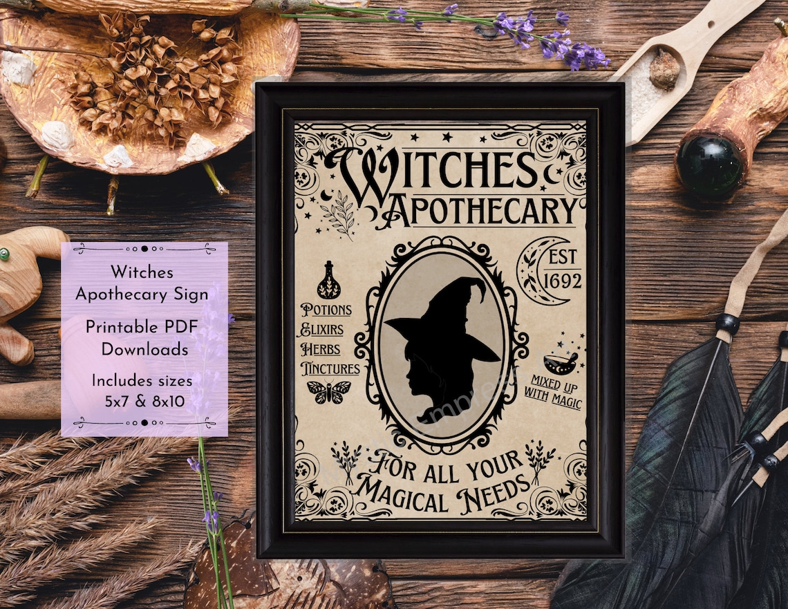 Witch Art Printable Witches Apothecary Art Print Pagan Art - Etsy