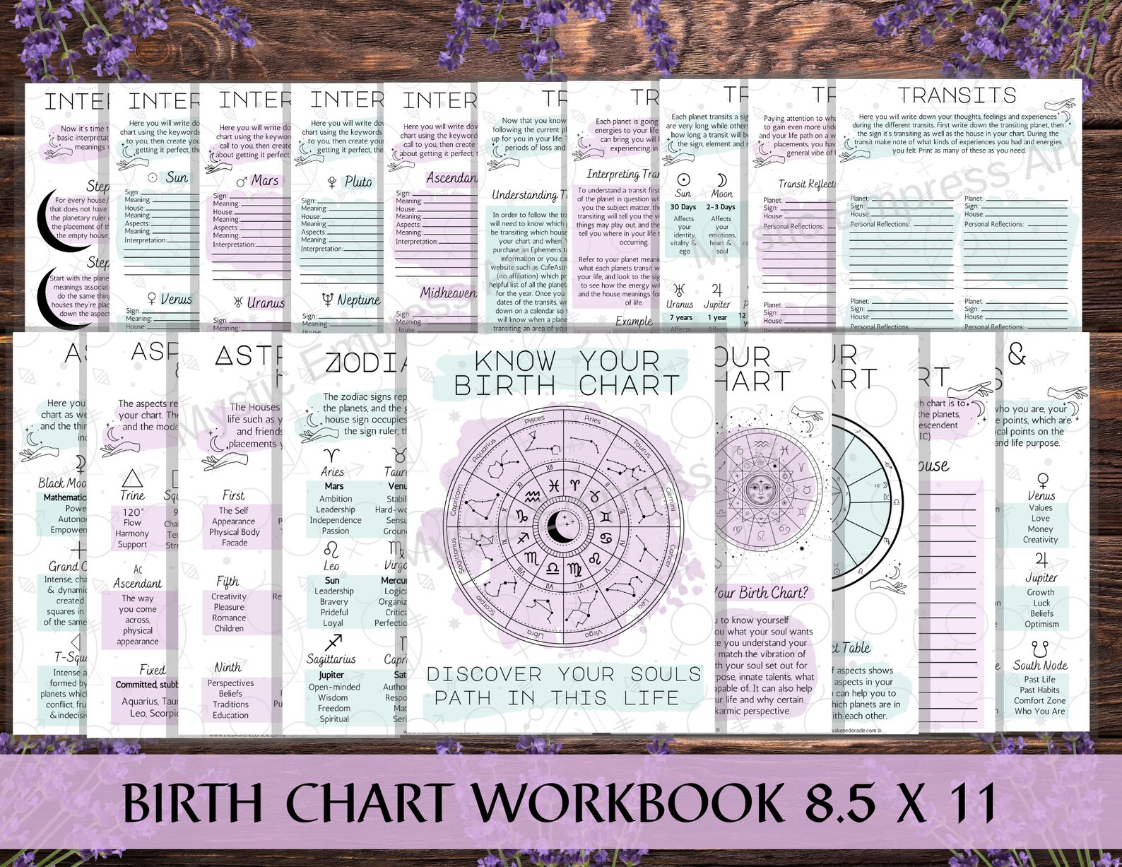 Astrology Workbook Guide Sheets Birth Chart Printable - Etsy