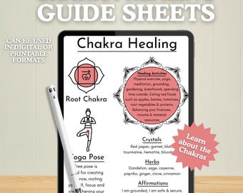 Chakra Healing Guide Sheets: Printable Book of Shadows (PDF Download)