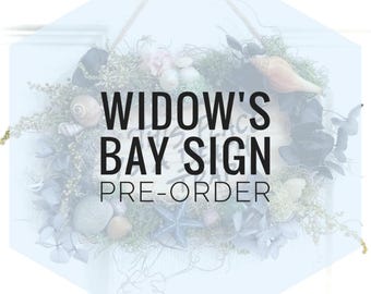 Pre-order Widow's Bay fan art wall hanging  real dried flowers crystals Witch decor sea witch hag Widow's Bay fan art quotes from the show