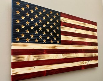 Rustic American Flag, Wooden American Flag, Old Glory, Betsy Ross, Distressed American Flag, Wood Flag, Wood Sign, Wood Art